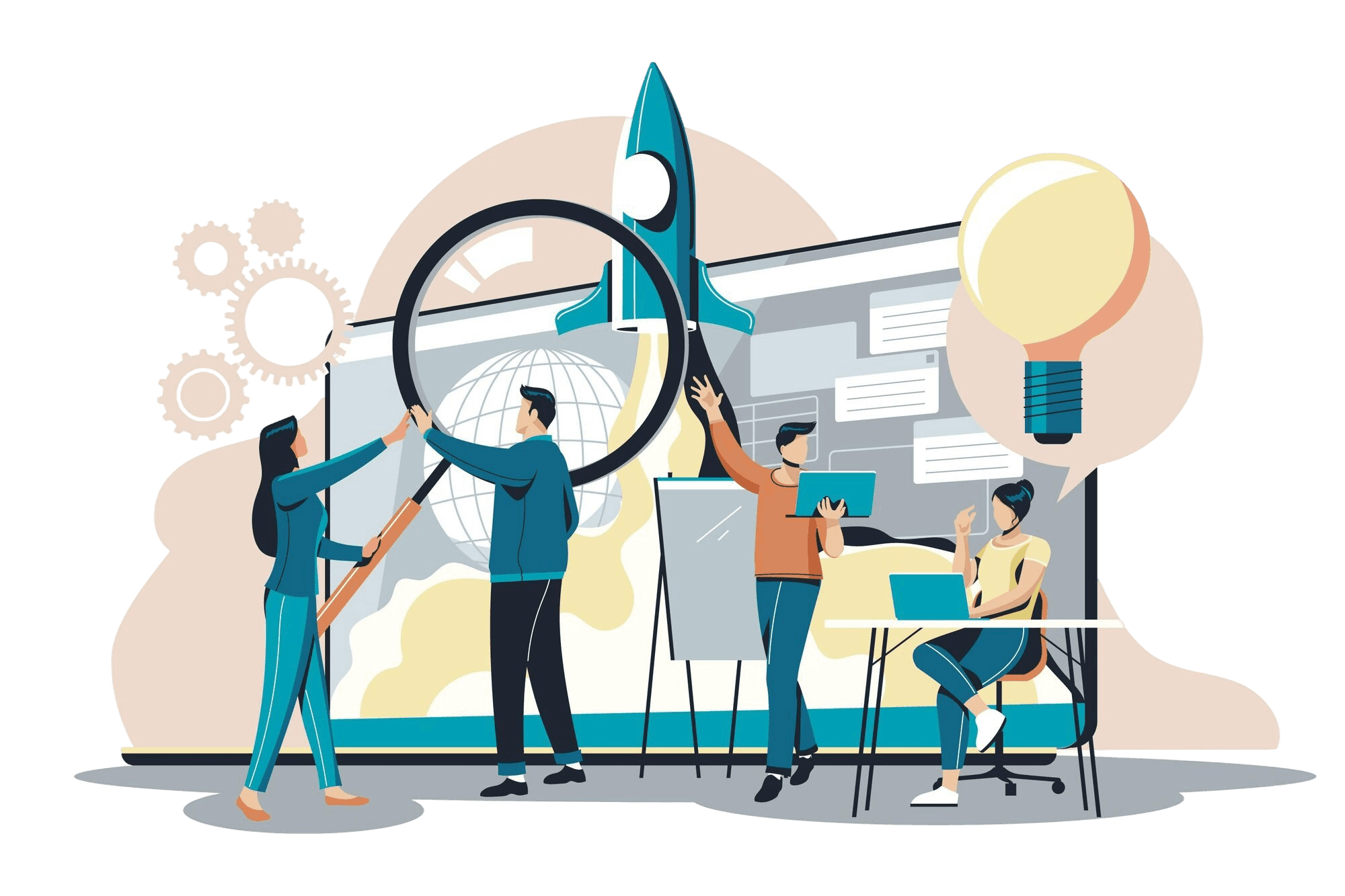 Team collaborating on Machine Learning (ML)
